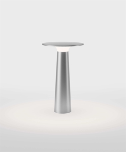 Lix batterilampe / bordlampe, frozen silver