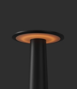 Lix mini batterilampe / bordlampe, dark krom