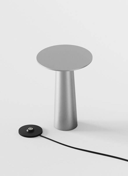 Lix mini batterilampe / bordlampe, frozen silver