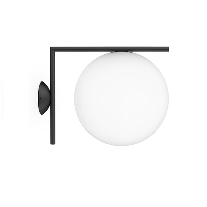 IC Light C/W2 udendørs væglampe/loftlampe, sort