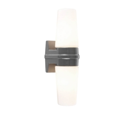 Bernadotte dobbelt væglampe, grå 