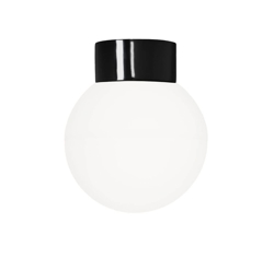 Classic Globe 200 loftlampe / væglampe IP54, sort/mat opal