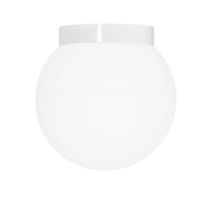 Classic Globe 300 loftlampe / væglampe IP44, hvid/mat opal