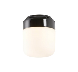 Ohm 140/170 loftlampe / væglampe, sort/mat opal