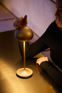 Clan Mini batterilampe, champagne