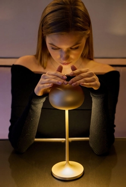 Clan Mini batterilampe, champagne