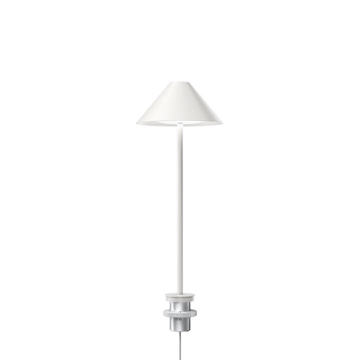 Keglen bordlampe m/pind, hvid