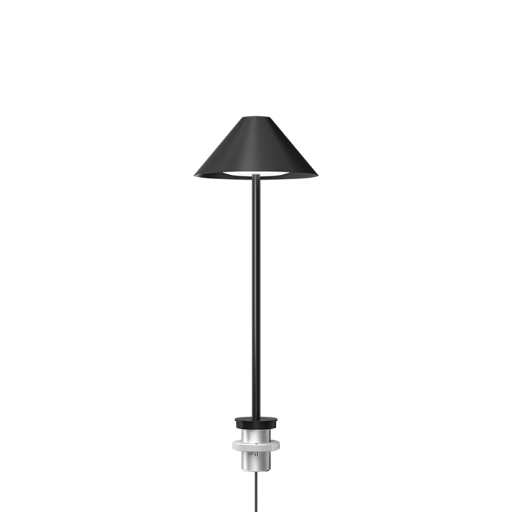 Keglen bordlampe m/pind, sort