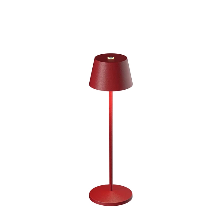 Modi bordlampe / batterilampe, rubinrød
