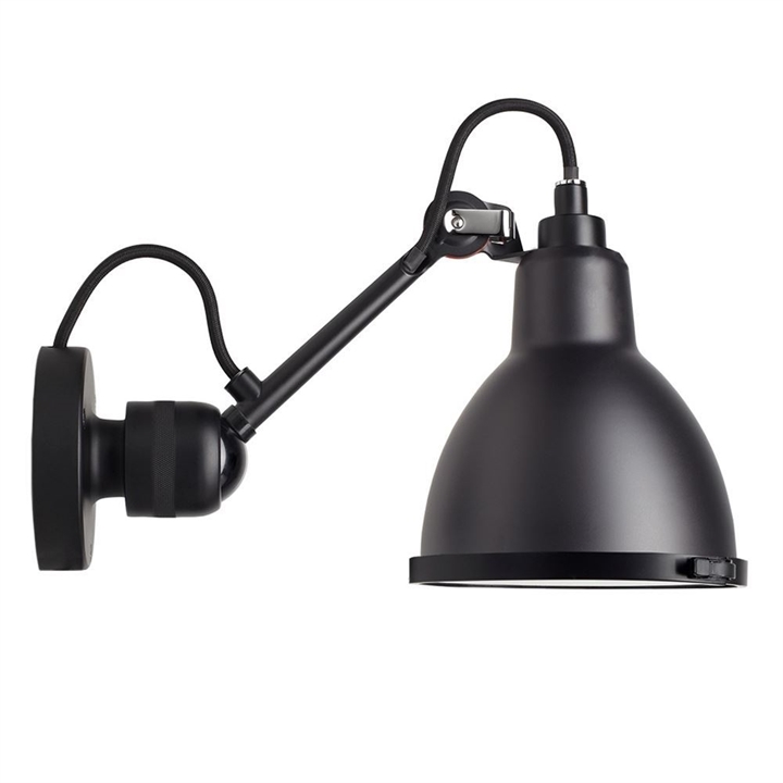 Lampe Gras No 304 Væglampe Badeværelse, sort