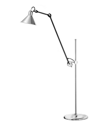 Lampe Gras No 215 gulvlampe, sort/krom