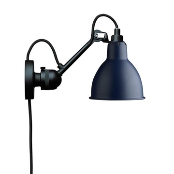Lampe Gras No 304CA Væglampe, sort/blå