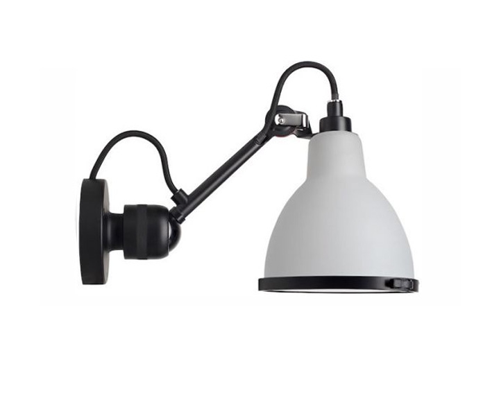 Lampe Gras No 304 Væglampe Badeværelse, sort/polycarbonat