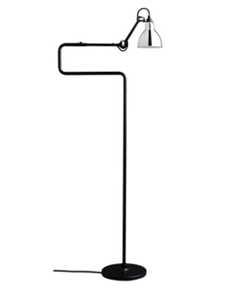 Lampe Gras No 411 gulvlampe, mat sort/krom