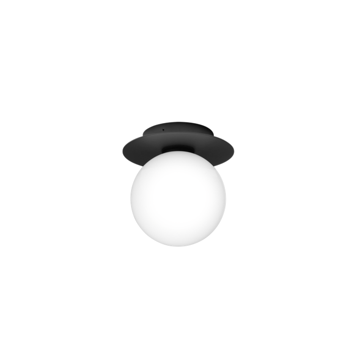 Liila 1 Outdoor væglampe / loftlampe, sort/opal