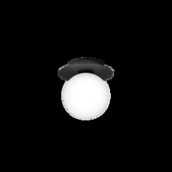 Liila 1 Outdoor væglampe / loftlampe, sort/opal