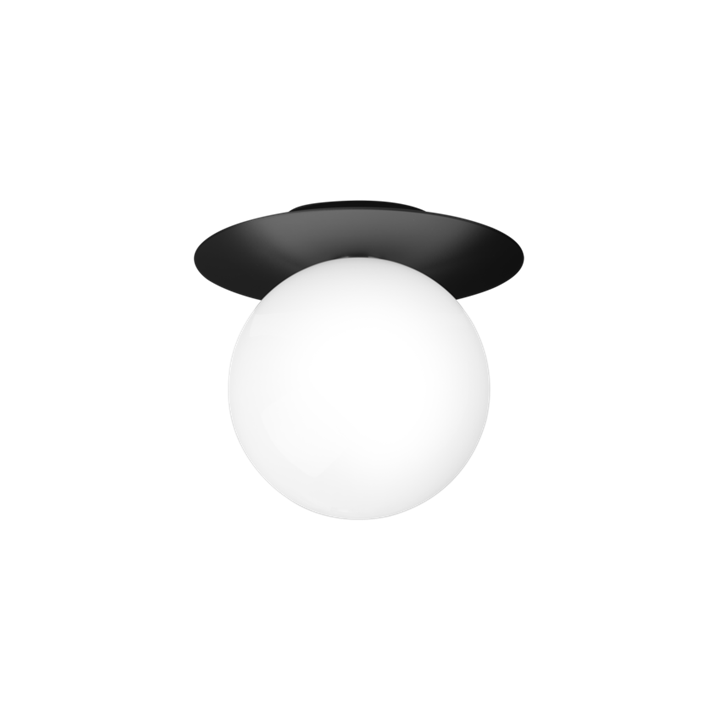 Liila 1 large væglampe / loftlampe, sort/opal