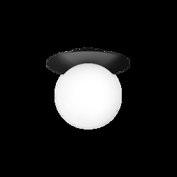 Liila 1 large væglampe / loftlampe, sort/opal