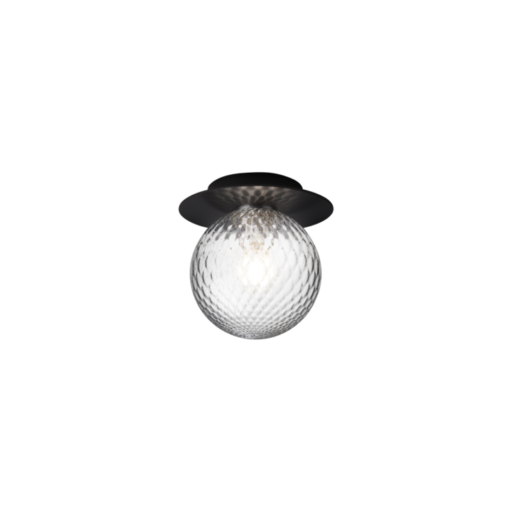Liila 1 Medium Væglampe / Loftlampe Sort/klar