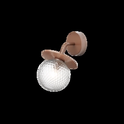 Liila Outdoor væglampe, mørk bronze/klar