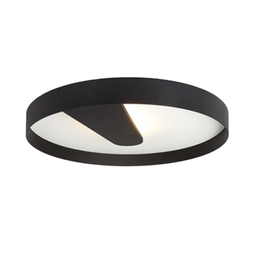 Lipps C/W loftlampe/væglampe Ø600, sort/hvid 