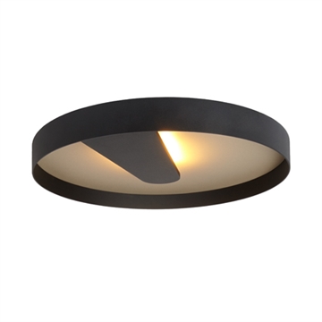 Lipps C/W loftlampe/væglampe Ø600, sort/quartz