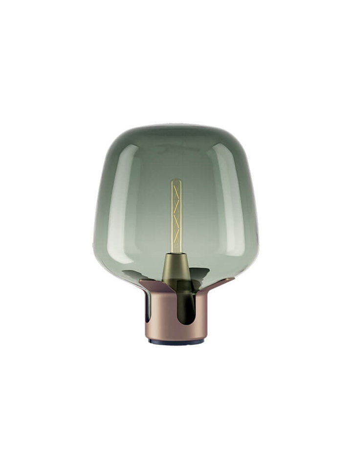 Flar medium bordlampe, terra/turquoise