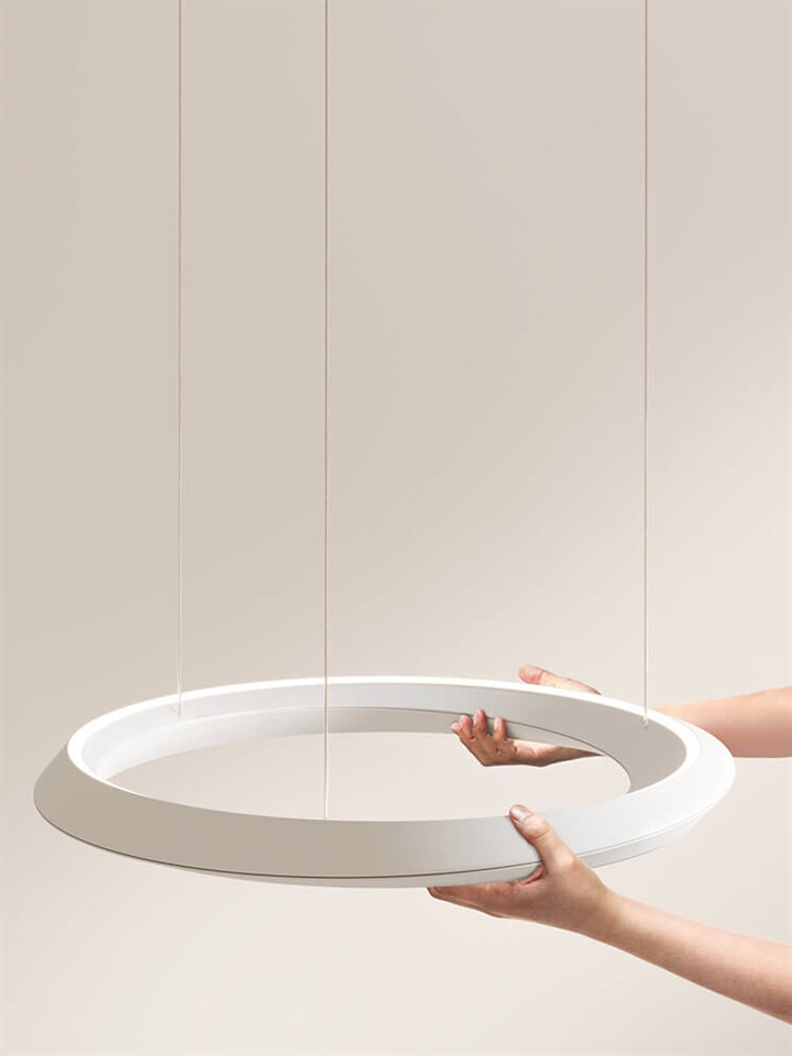 Tidal Adjustable pendel, hvid m/hvid baldakin