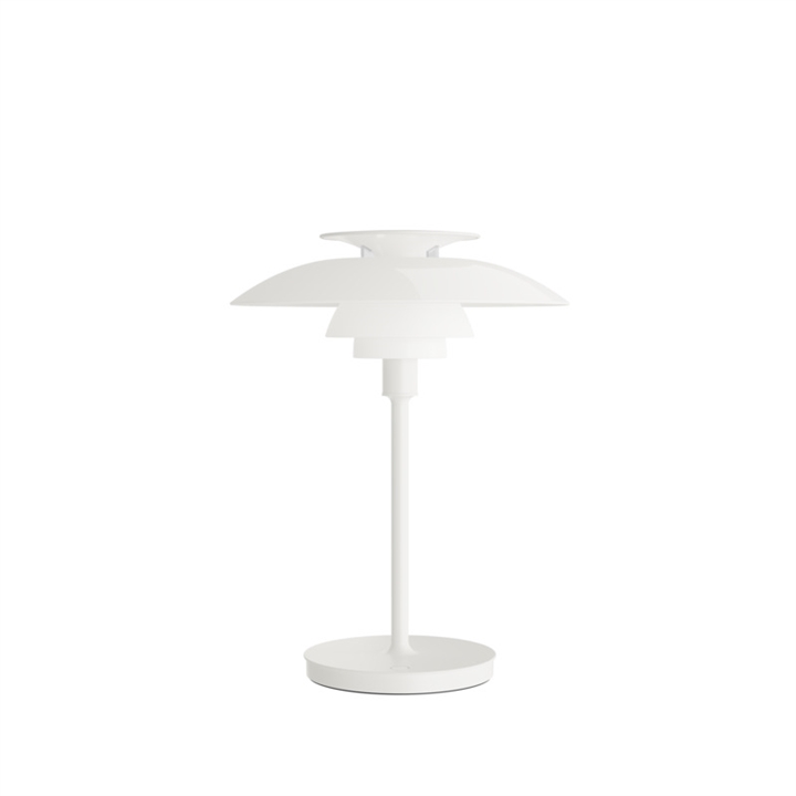 PH 80 Portable batterilampe / bordlampe, opal/hvid