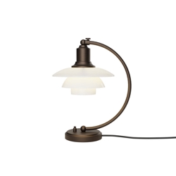 PH 2/2 Luna bordlampe, aged brass/opal