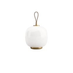 VL45 Radiohus Portable batteri- / bordlampe, messing/opal
