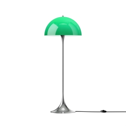 Panthella 500 gulvlampe, krom/grøn opal