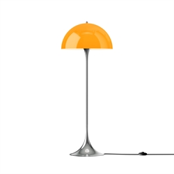 Panthella 500 gulvlampe, krom/orange opal