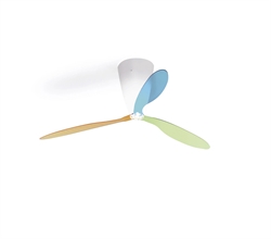 Blow loftlampe ventilatorblade, transparent multifarvet