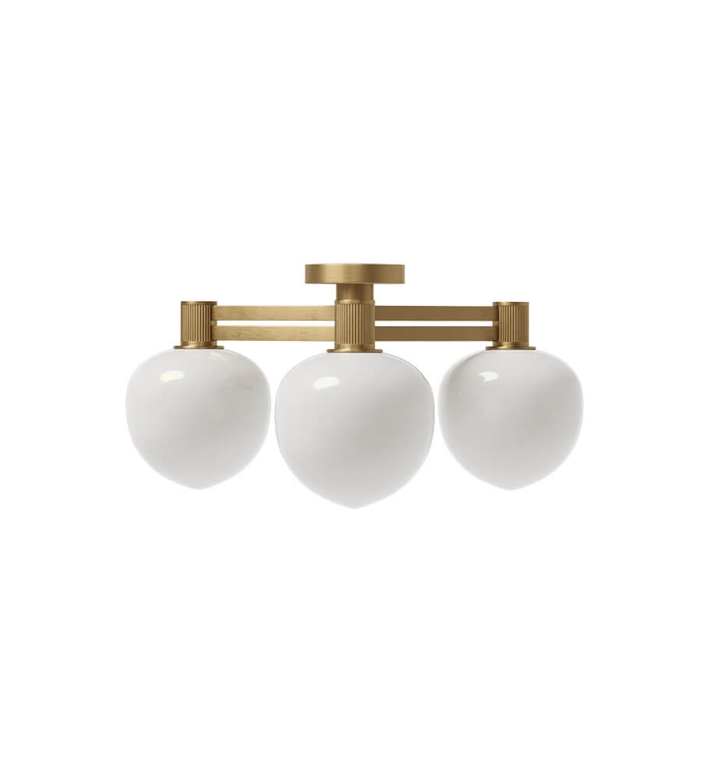 Memoir 3 loftlampe 120, messing/opal
