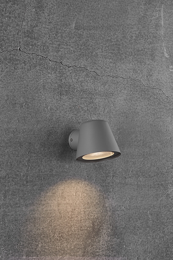 Aleria udendørs væglampe GU10, grå