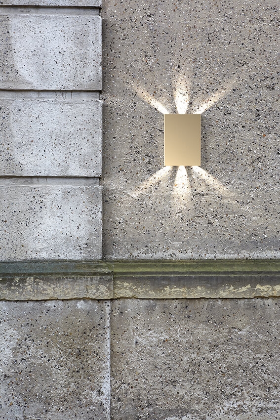 Nordlux Fold udendørs væg LED, messing | Lamper.dk