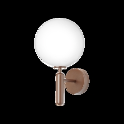 Miira Outdoor væglampe, mørk bronze/opal