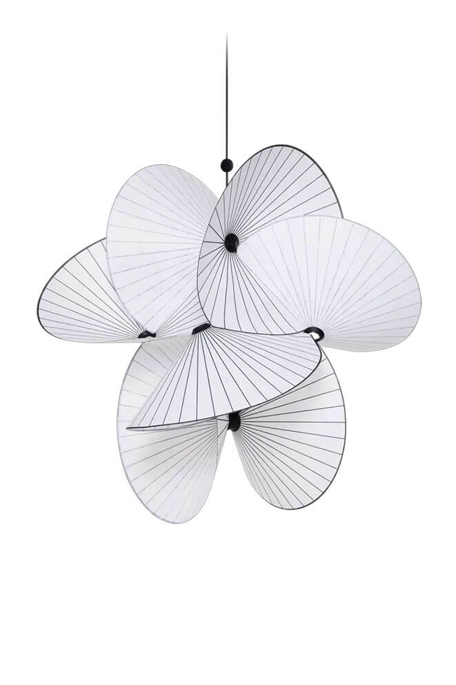 Serpentine Light 8 large pendel, sort/hvid