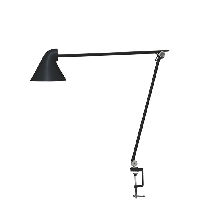 NJP bordlampe m/bordklemme, sort