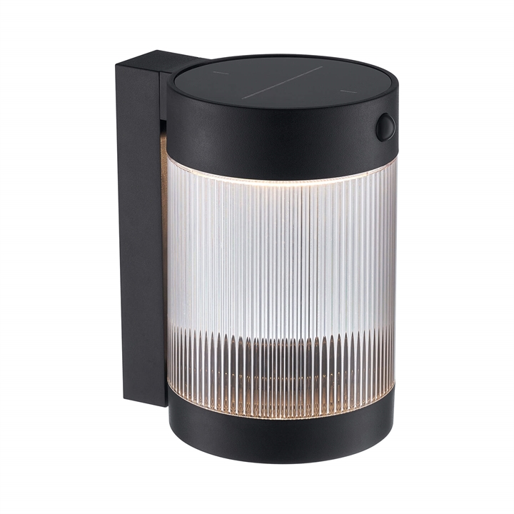 Coupar Solar væglampe m/solcelle, sort
