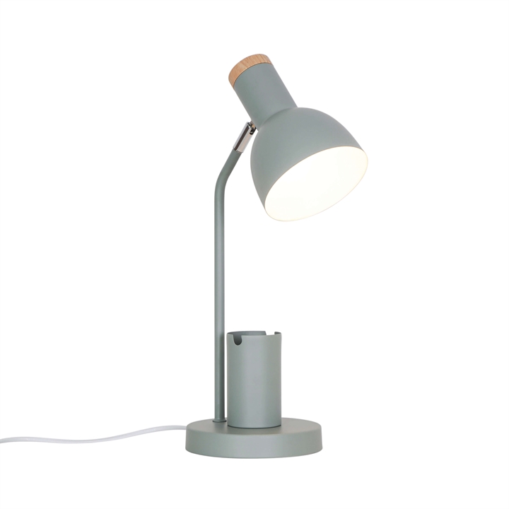 Devone bordlampe, støvet grøn