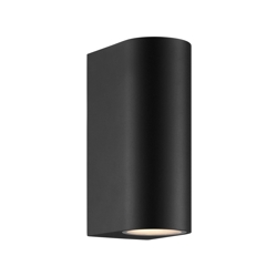 Dion double udendørs væglampe, sort