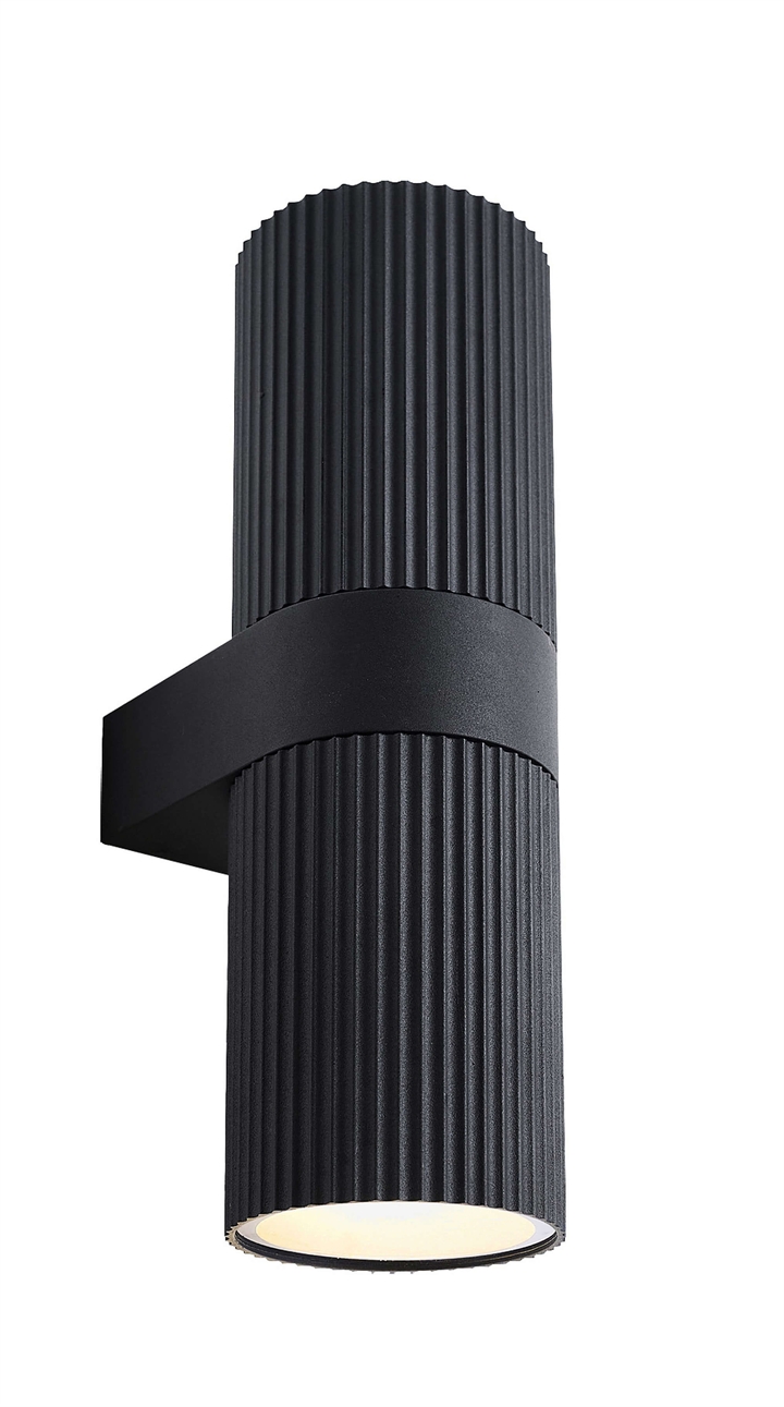 Kyklop Ripple Maxi udendørs væglampe, sort
