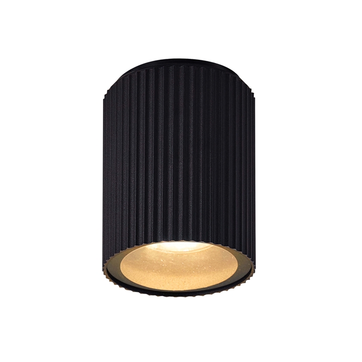 Kyklop Ripple udendørs loftlampe, sort