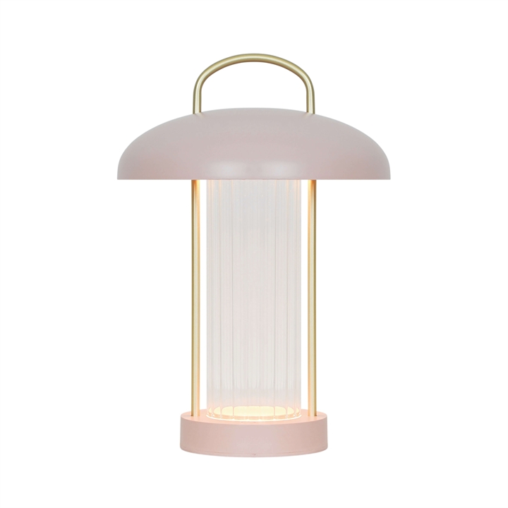 Mirano Portable batteri-/ bordlampe, støvet rosa