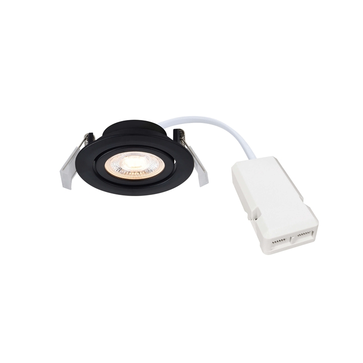 Monolo 1-kit indbygningsspot, sort
