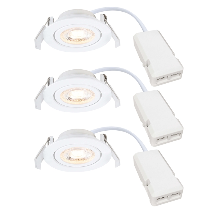 Monolo 3-kit indbygningsspot, hvid