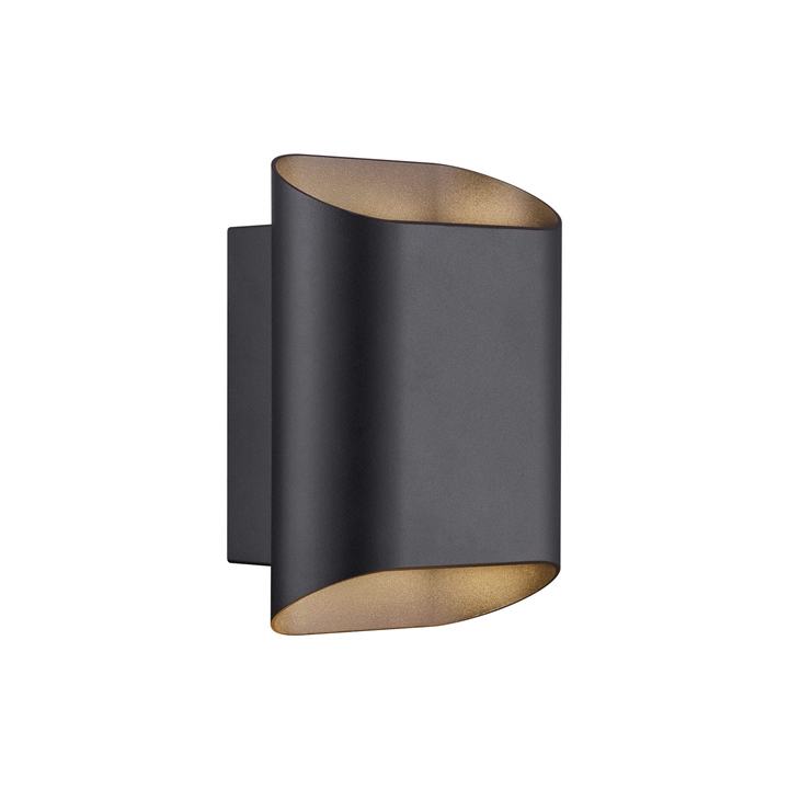 Nico Round 22 Maxi udendørs væglampe, sort