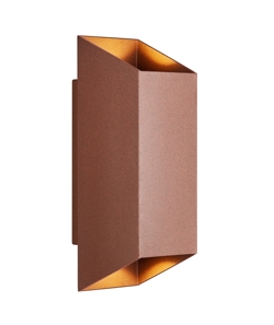Nico Square 22 udendørs væglampe, rust